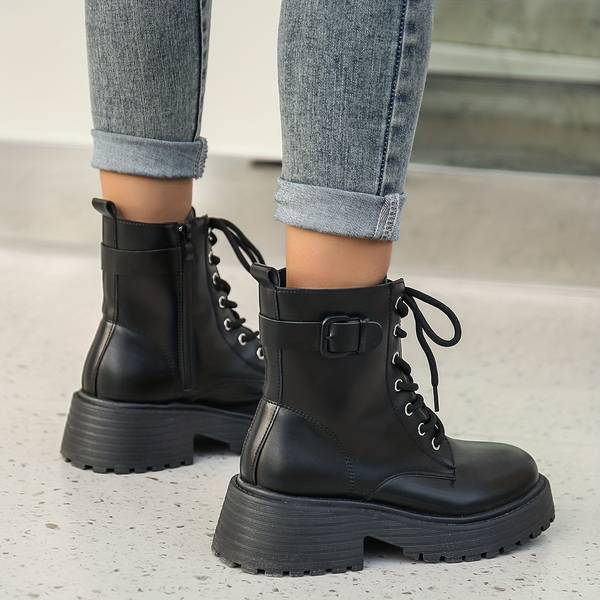 Damen Lederstiefel | Zum Schnüren