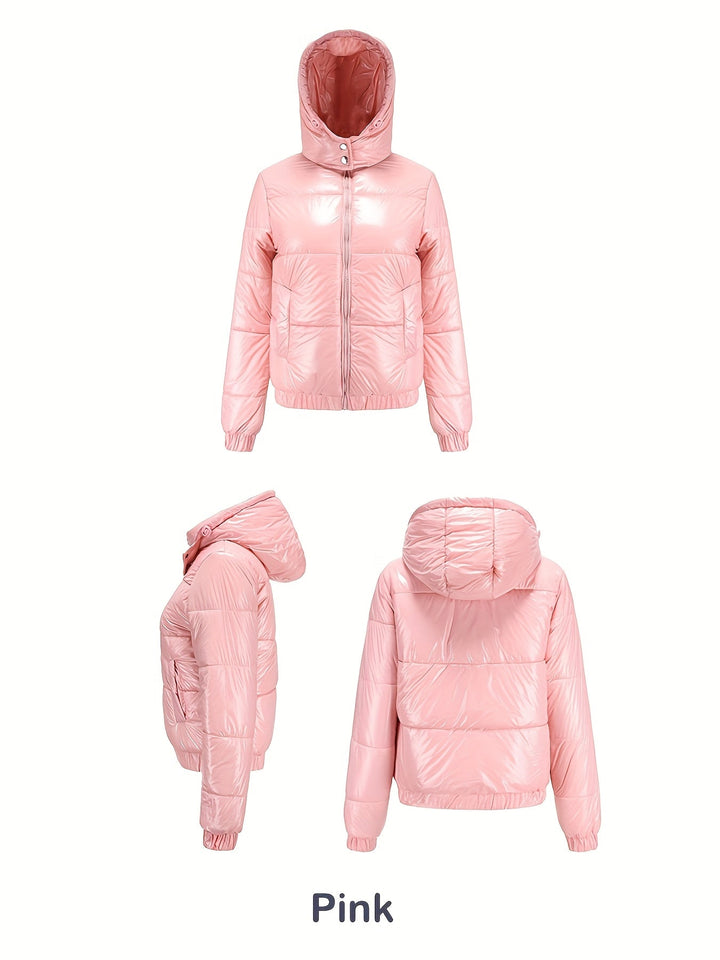 Damen Winter-Daunenjacke Mit Kapuze | Lange Ärmel