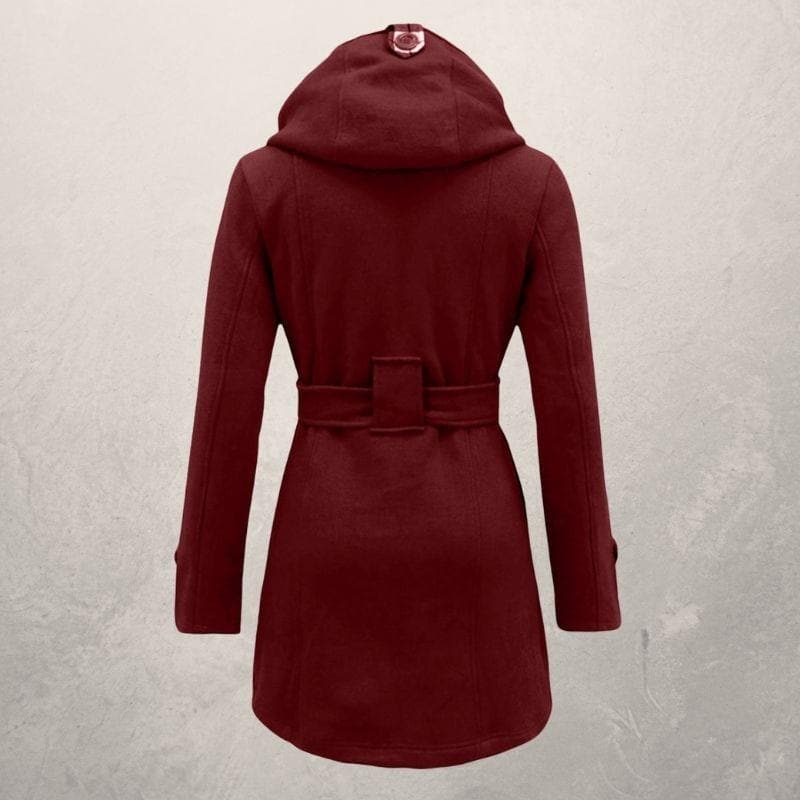 Damen Winter Zweireihiger Mantel | Mit Gürtel