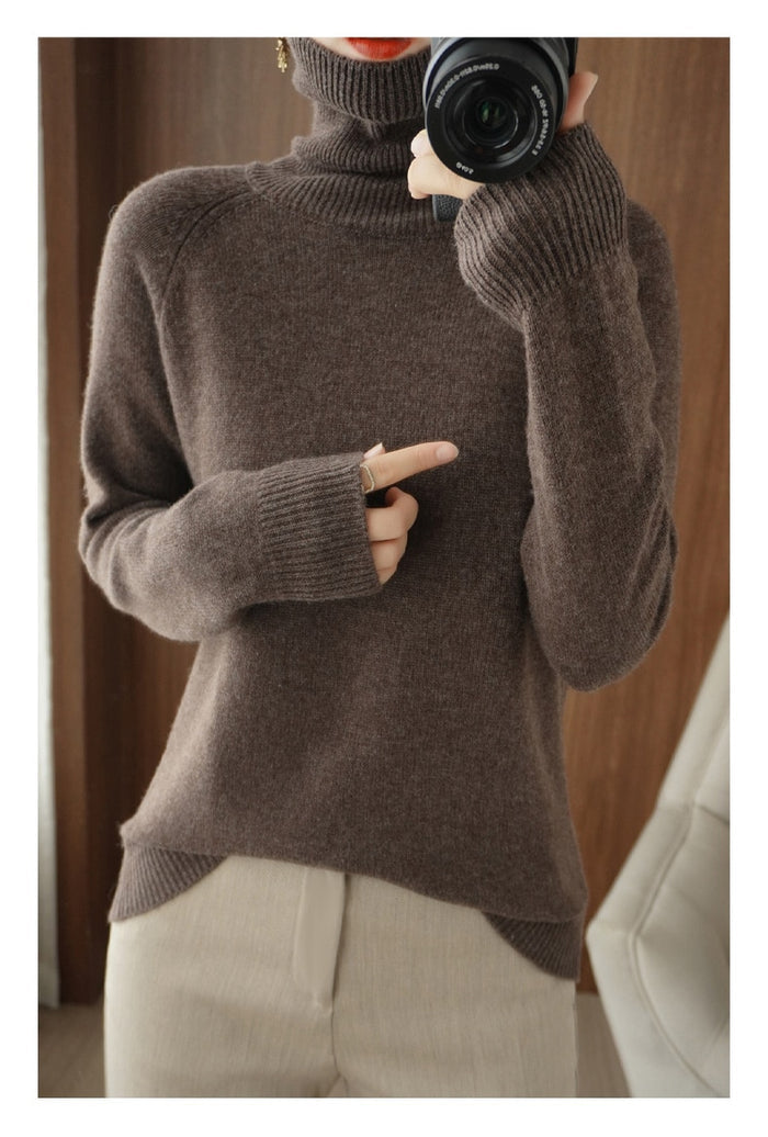 Damen Rollkragen-Winterpullover | Langarm