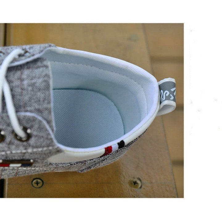 Herren Schnür-Canvas-Schuhe mit Texturiertem Rand
