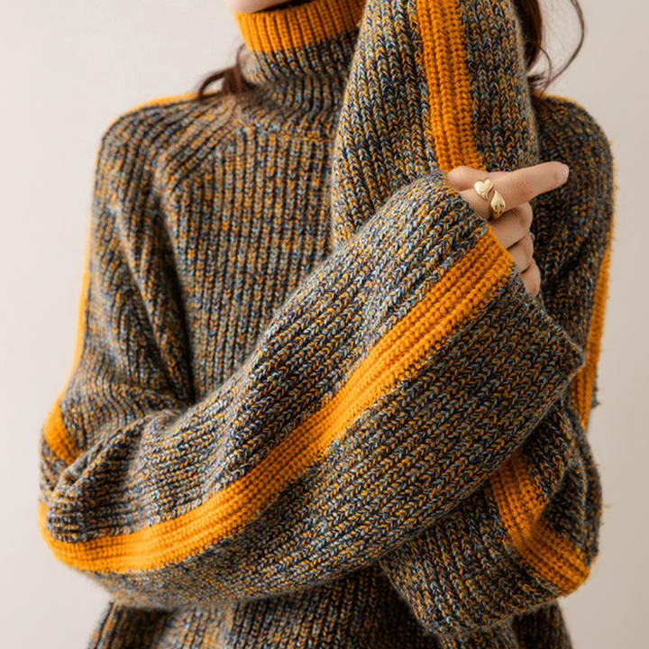 Damen Gestrickter Rollkragenpullover Für Winter | Oversized