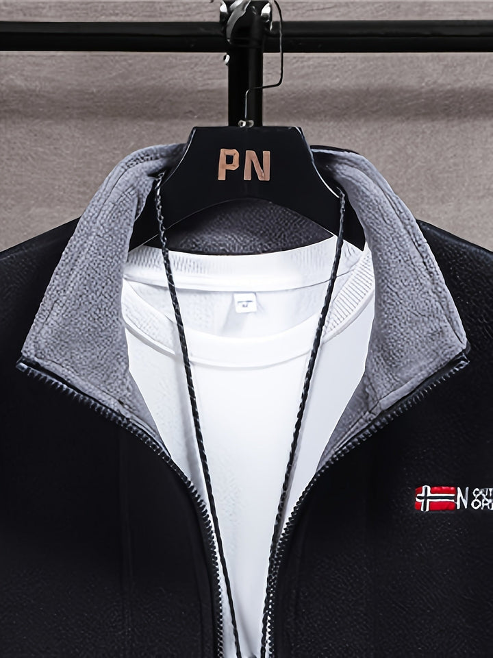Herren Fleecejacke Für Draußen | Mit Kragen