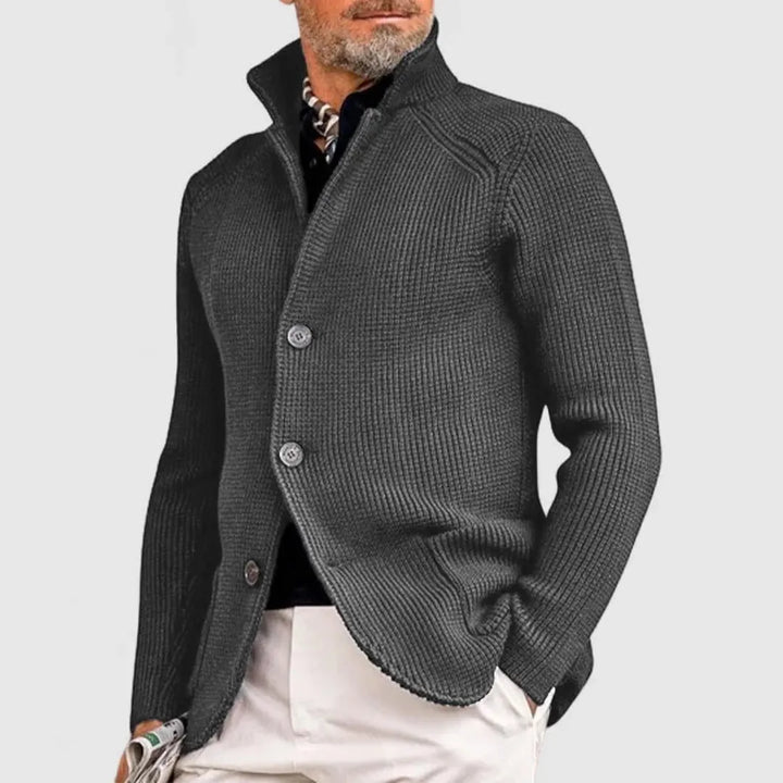 Klassischer Gerippter Cardigan Für Herren | Winter