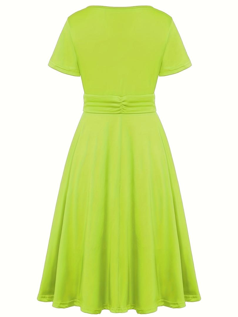 Stilvolles Abendkleid Mit V-Ausschnitt Für Damen | Midi