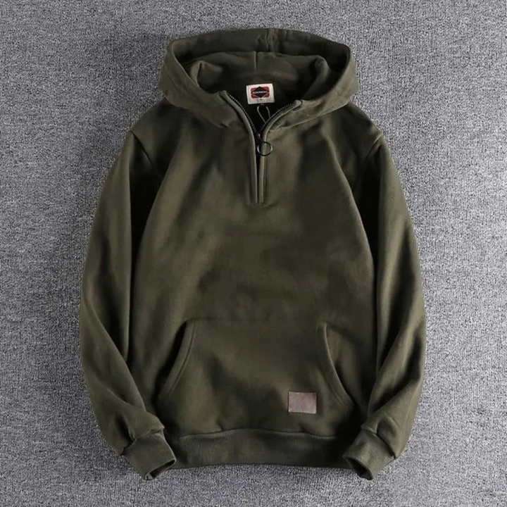 Lässiger Herren-Hoodie Mit Halbem Reißverschluss | Winter