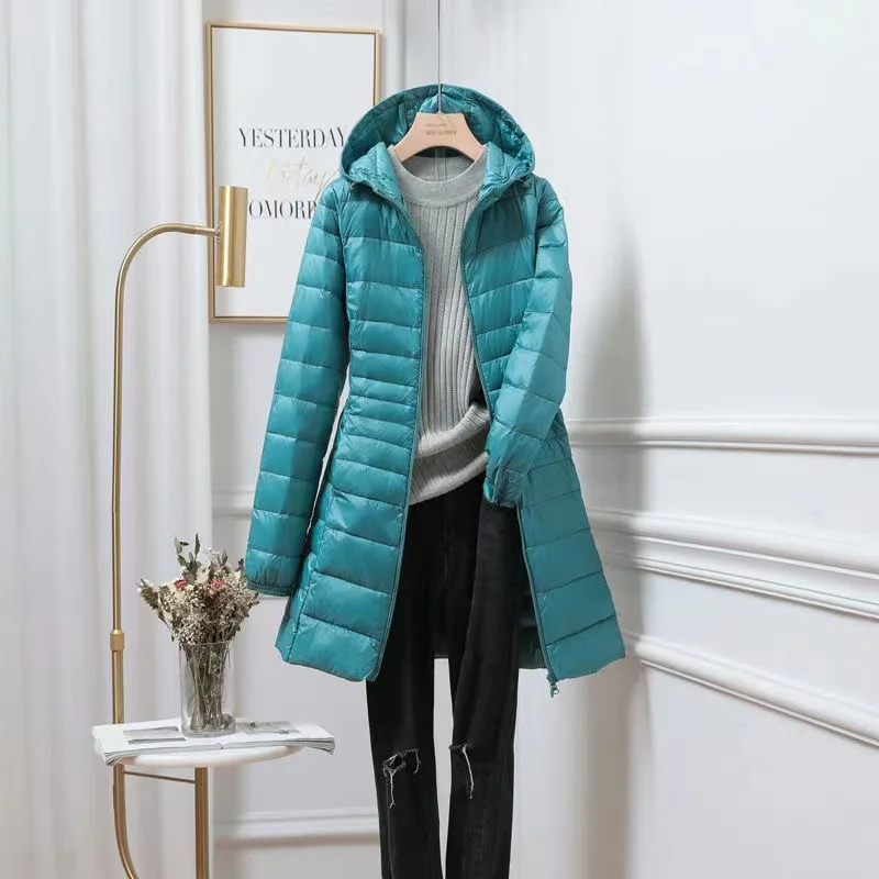Damen Kapuzen Daunenjacke | Lang