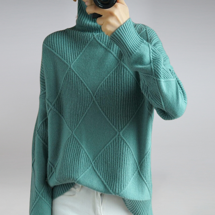 Langärmliger Pullover Für Damen | Rollkragen