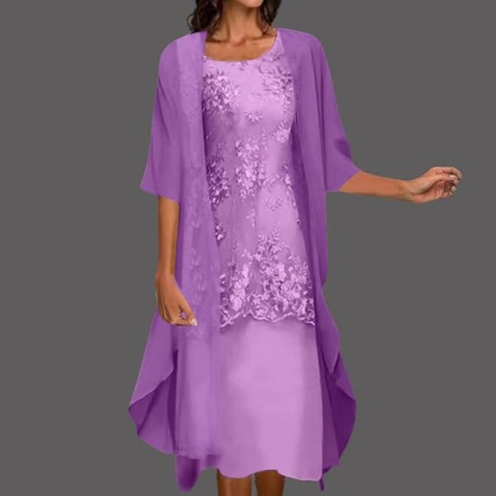 Damen Zweiteiliges Abendkleid Mit Blumenmuster | Mini