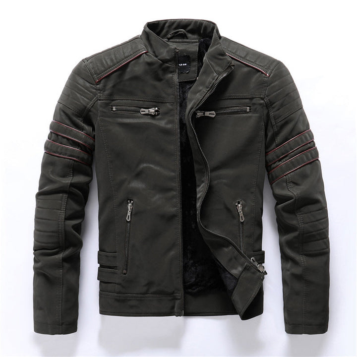 Schwarze Bikerjacke Für Herren | Mit Reißverschluss