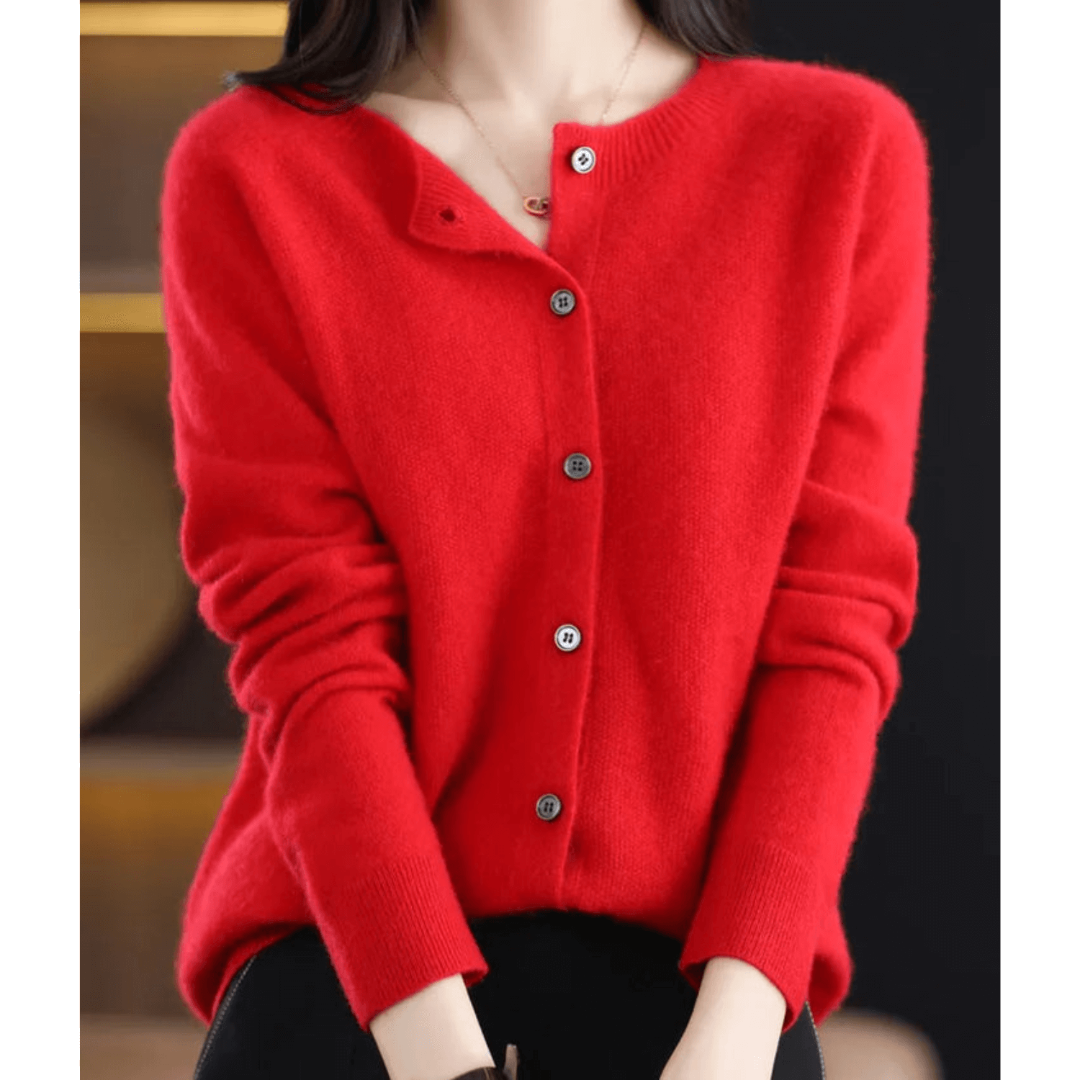 Damen Strickjacke Mit Knopfleiste | Langarm