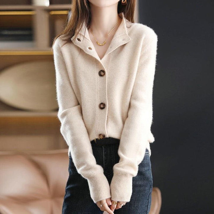 Damen Freizeit-Strickjacke Mit Knopfleiste | Gestrickt