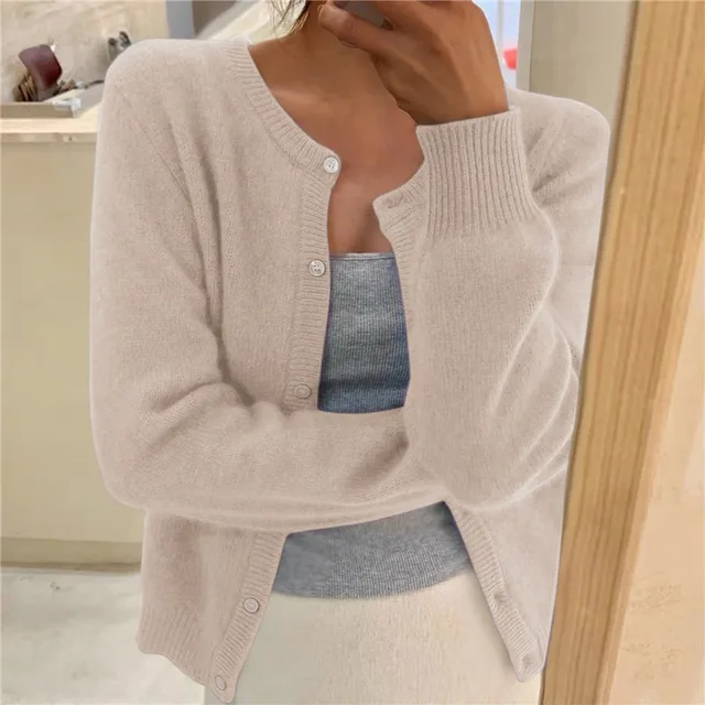 Gestrickte Strickjacke Für Damen | Langarm