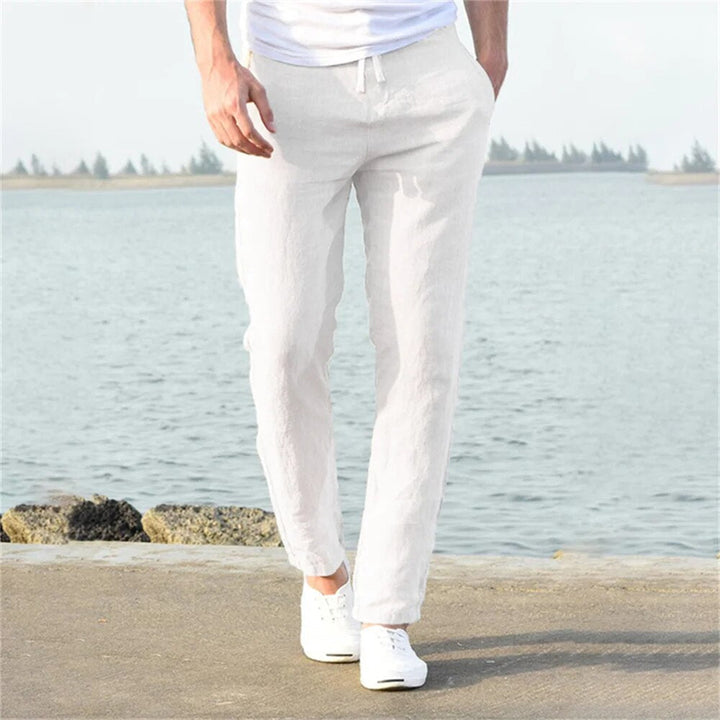Gerade Geschnittene Leinenhose für Herren