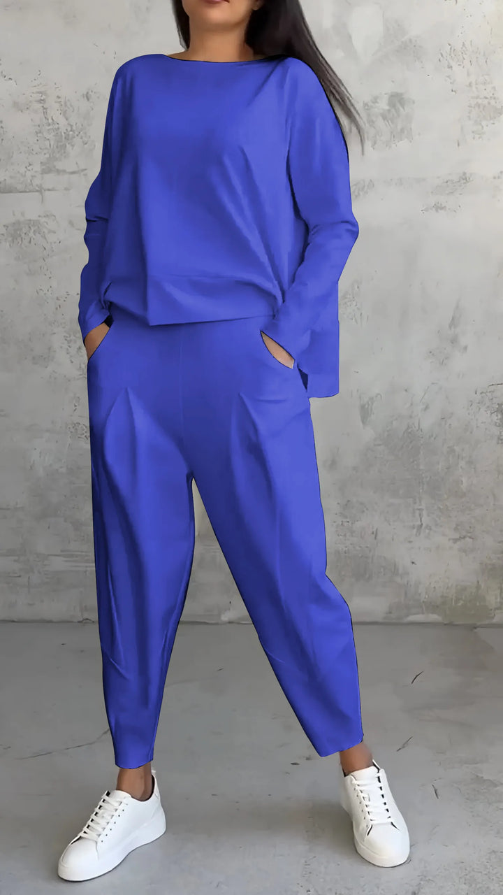 Loungewear-Set Aus T-Shirt Und Hose Für Damen | Langarm