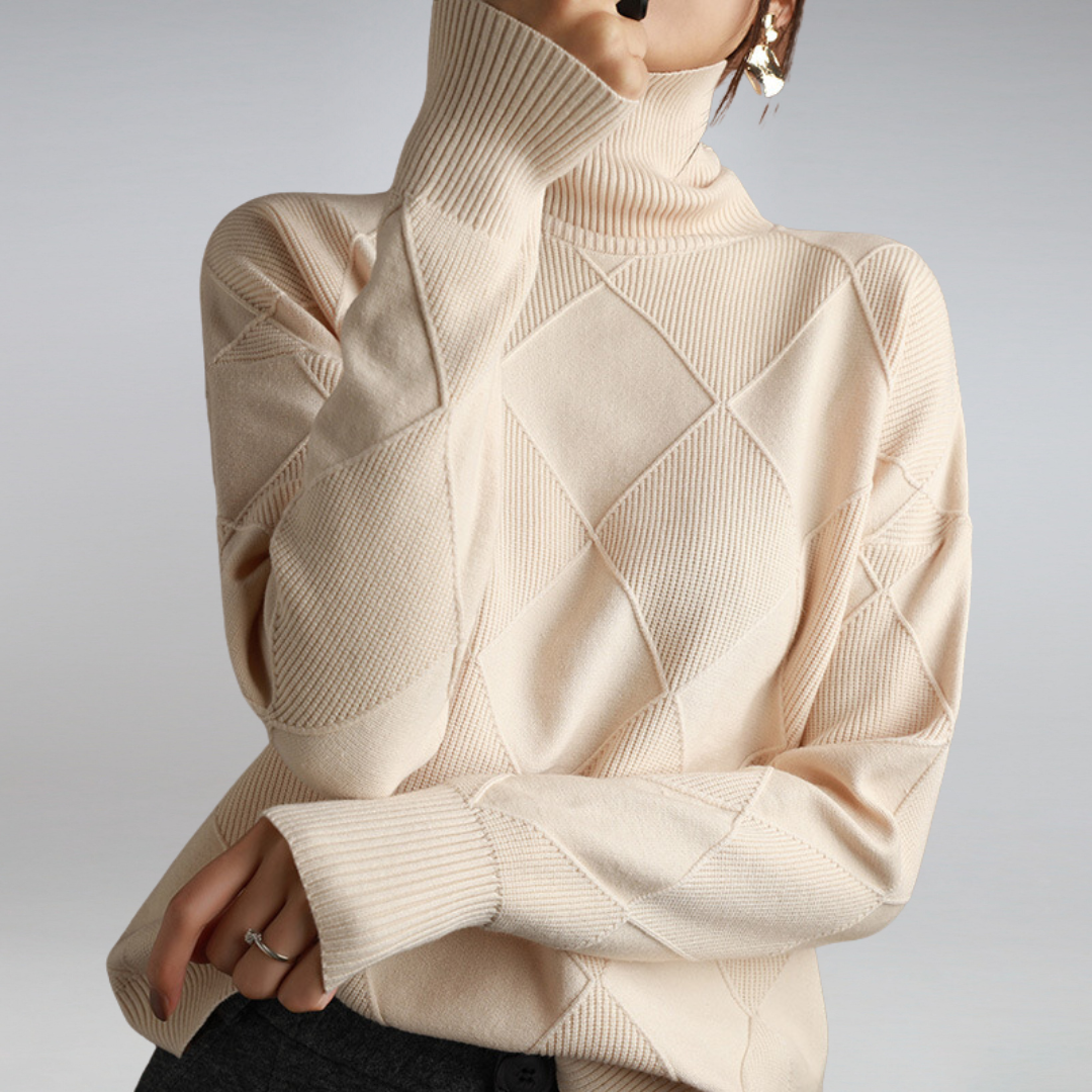 Langärmliger Pullover Für Damen | Rollkragen