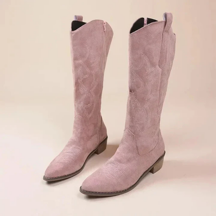 Stilvolle Hohe Cowboy-Stiefel Für Damen | Winter