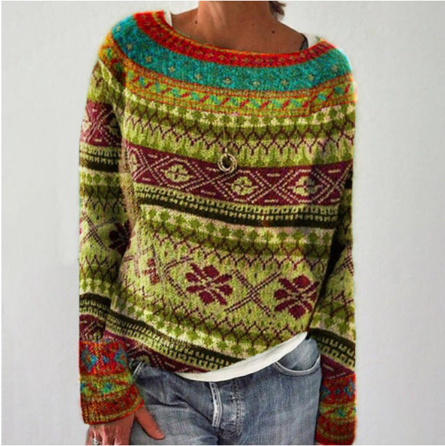 Damen Winterstrickpullover | Rundhalsausschnitt