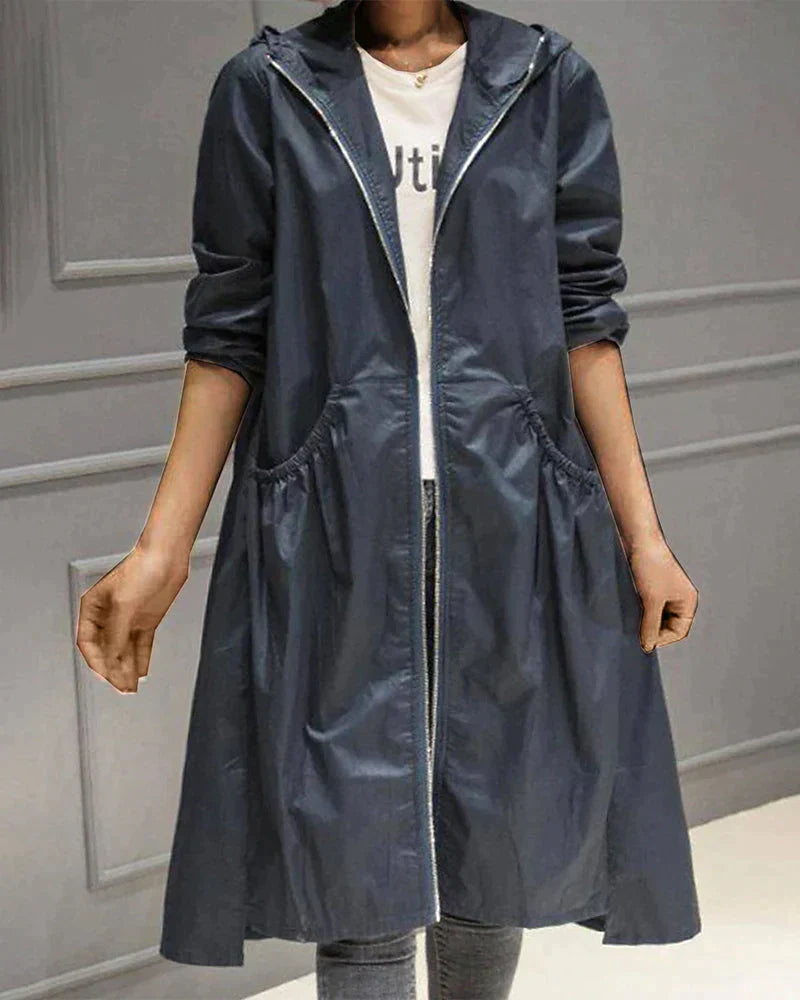 Regenjacke Für Damen Mit Kapuze | Lang