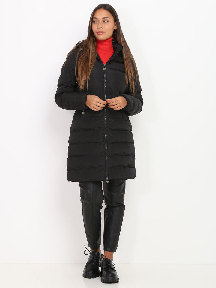 Damen Daunen Winterjacke Mit Kapuze | Reißverschluss