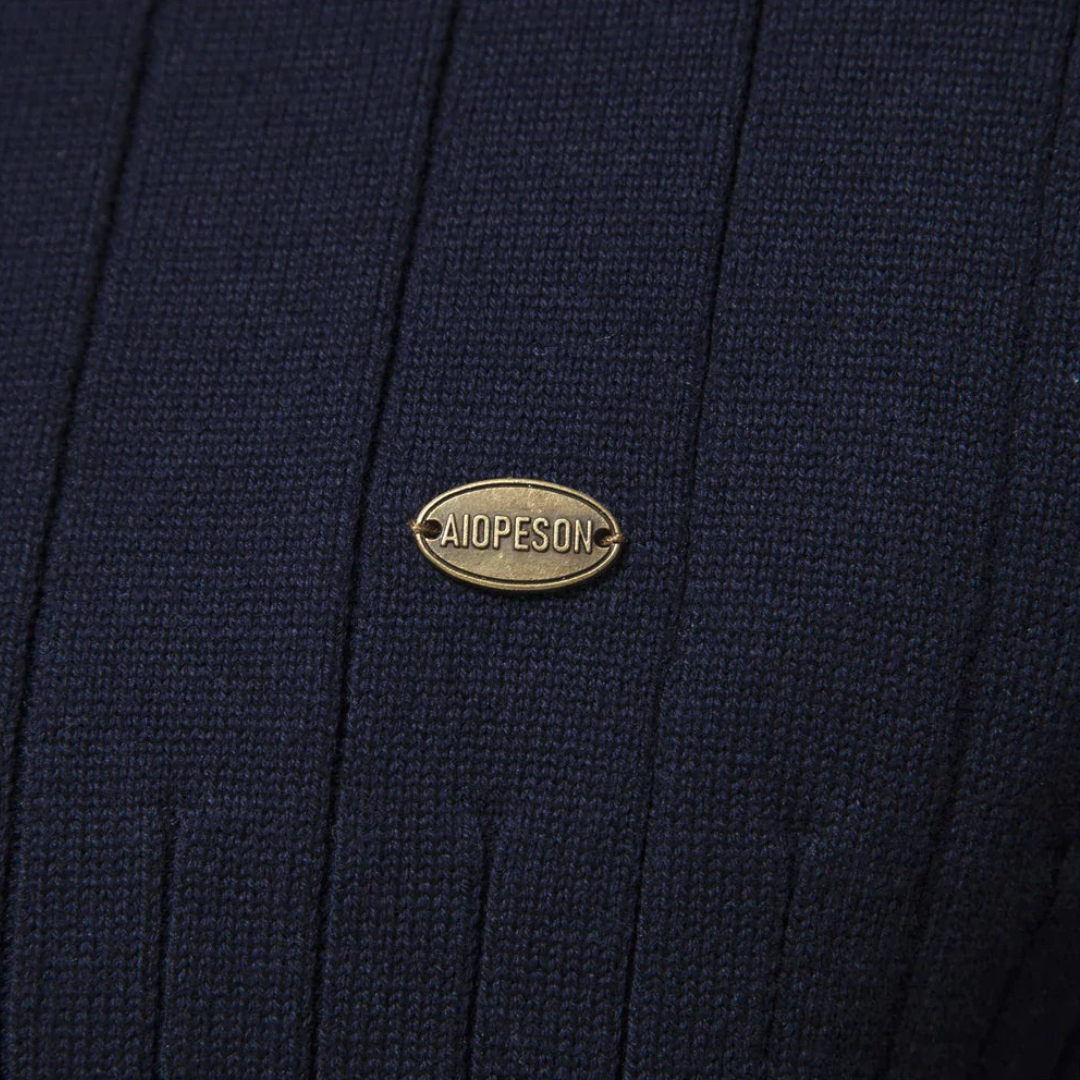 Herren-Strickpullover Mit Halbem Reißverschluss | Lange Ärmel