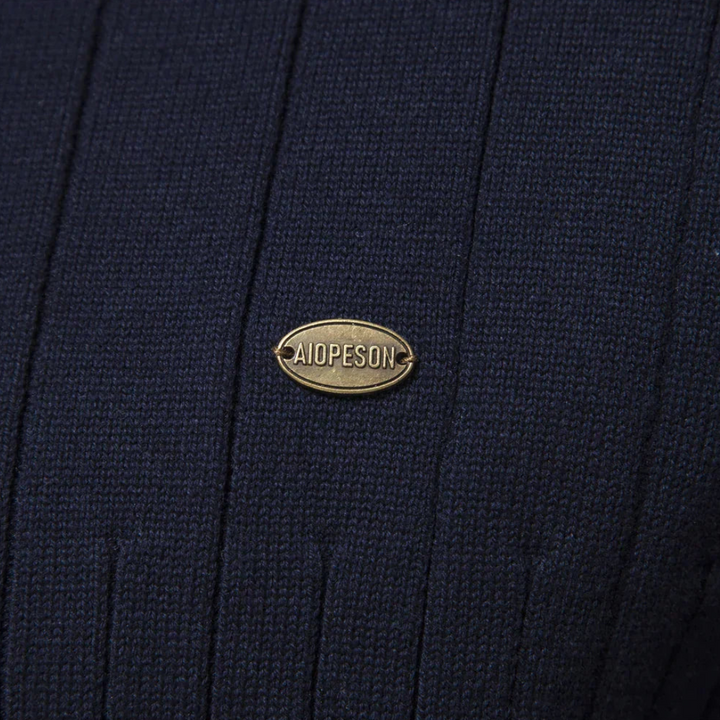 Herren-Strickpullover Mit Halbem Reißverschluss | Lange Ärmel
