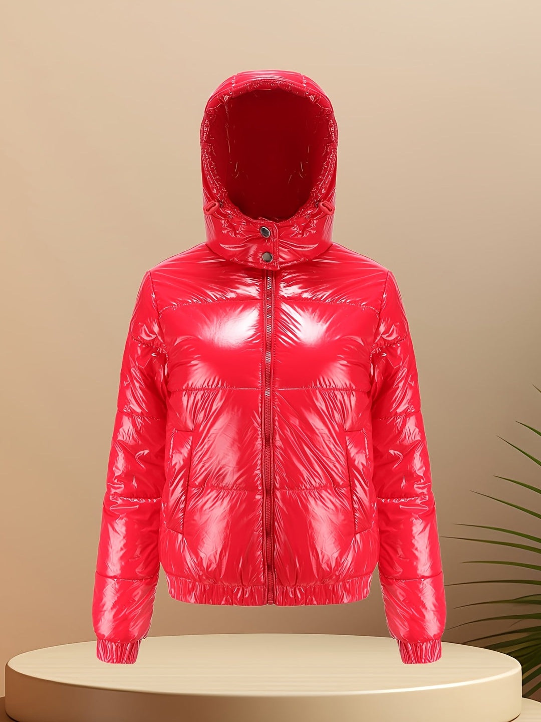 Damen Winter-Daunenjacke Mit Kapuze | Lange Ärmel