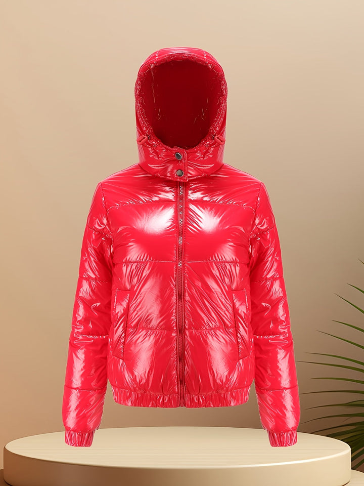 Damen Winter-Daunenjacke Mit Kapuze | Lange Ärmel