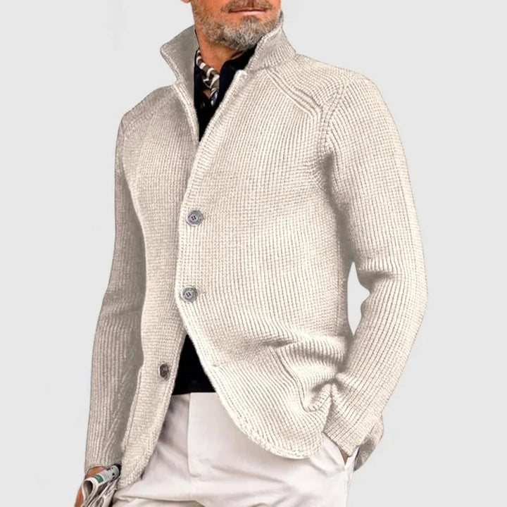 Klassischer Gerippter Cardigan Für Herren | Winter