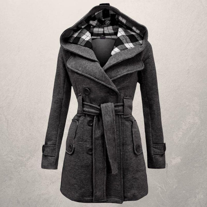 Damen Winter Zweireihiger Mantel | Mit Gürtel