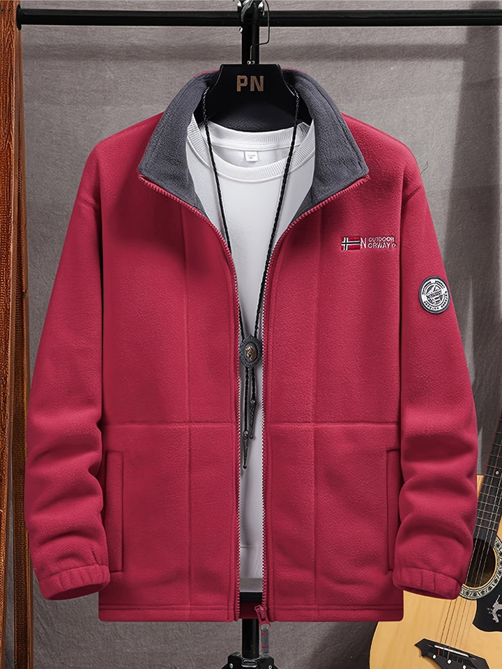 Herren Fleecejacke Für Draußen | Mit Kragen