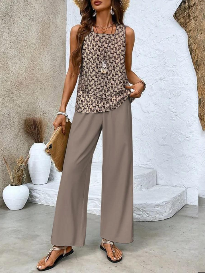 Elegantes Palazzo-Zweiteiler-Set für Damen