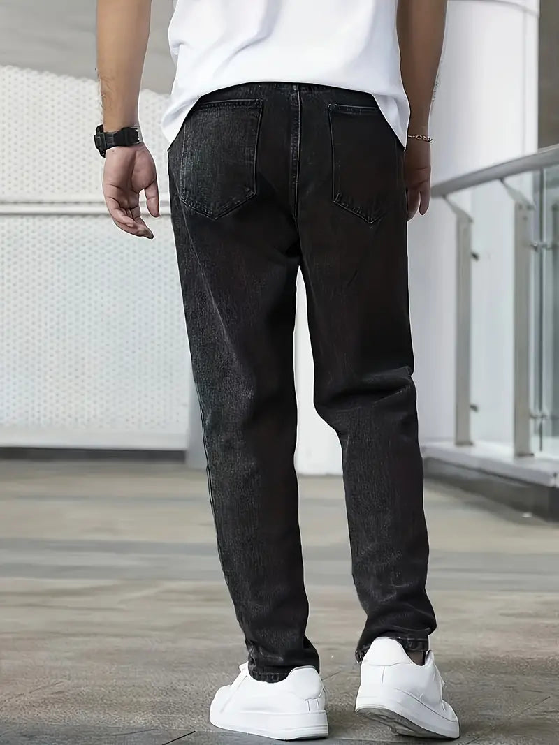 Freizeit Leicht Gewaschene Herrenjeans | Gerades Bein