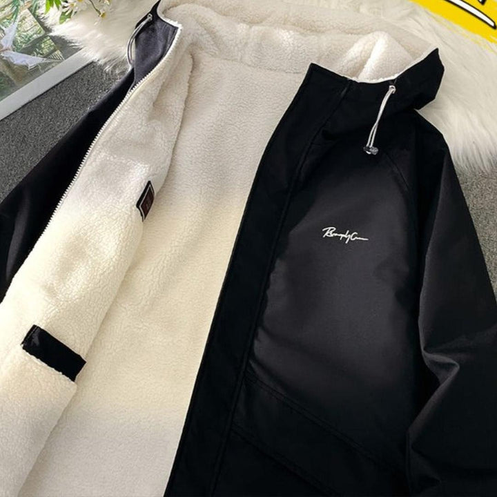 Herren Wendbare Jacke Mit Fleecefutter | Kapuze