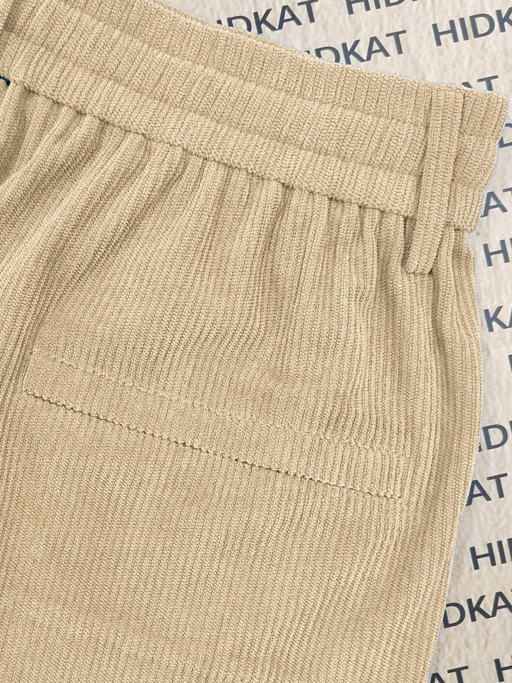 Herren Freizeit-Cordhosen | Verstellbarer Kordelzugbund