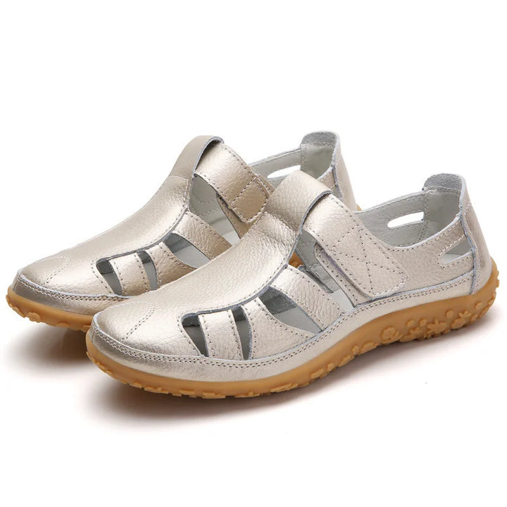Damen Slip-on Sandalen aus veganem Leder