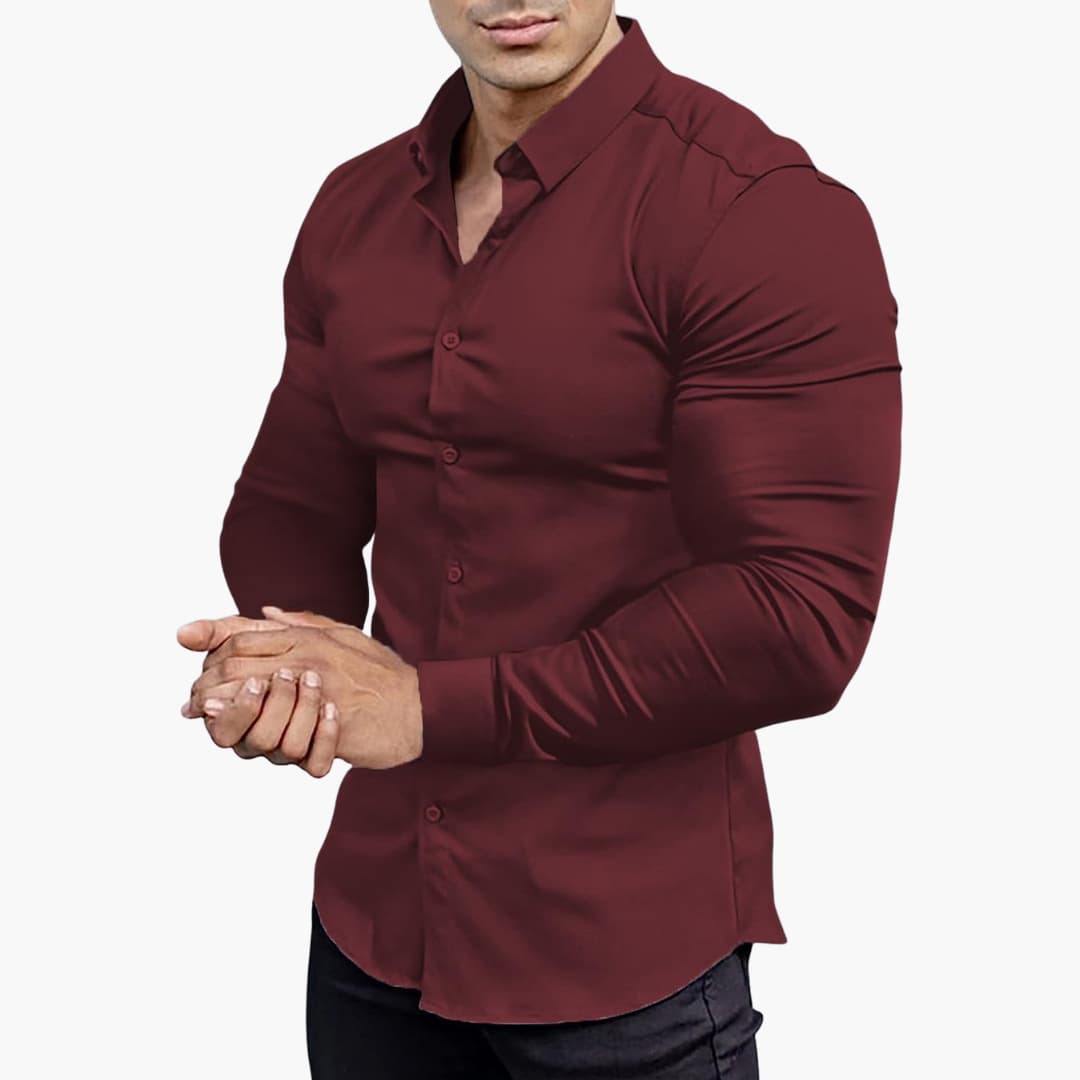 Herren Langarmhemd | Slim Fit