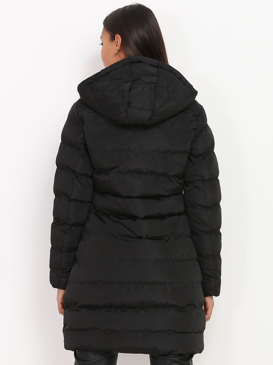 Damen Daunen Winterjacke Mit Kapuze | Reißverschluss