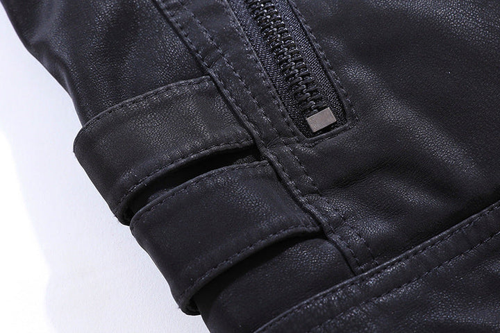 Schwarze Bikerjacke Für Herren | Mit Reißverschluss