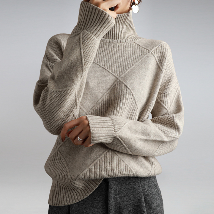 Langärmliger Pullover Für Damen | Rollkragen
