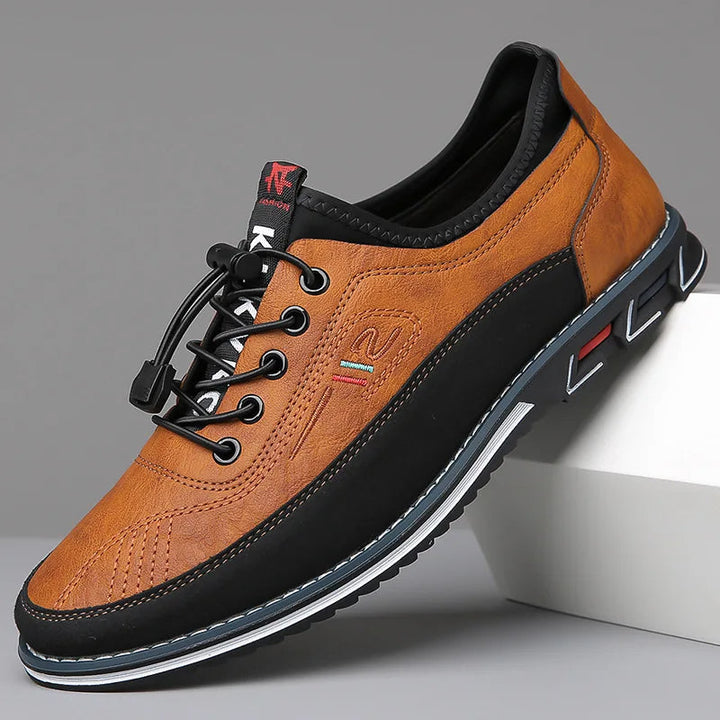 Herren Alle Jahreszeiten Veganer Leder Schuhe mit Schnürung Vorne