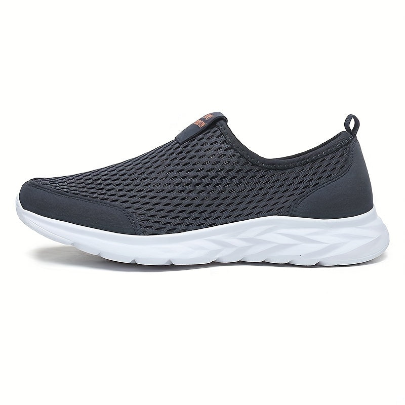 Herren Mesh-Slip-On-Sneaker mit Dicker Sohle