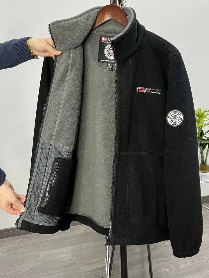 Herren Fleecejacke Für Draußen | Mit Kragen