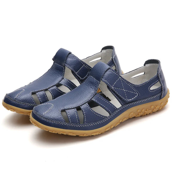 Damen Slip-on Sandalen aus veganem Leder