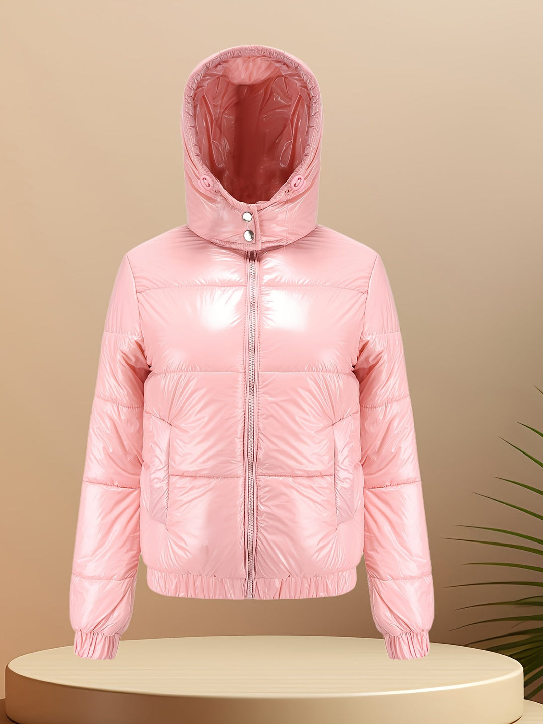 Damen Winter-Daunenjacke Mit Kapuze | Lange Ärmel