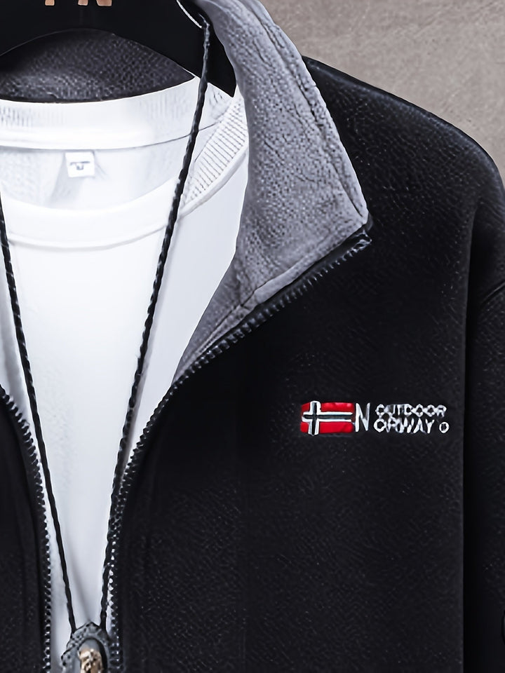 Herren Fleecejacke Für Draußen | Mit Kragen
