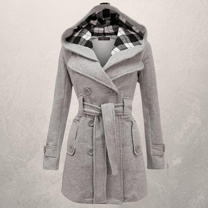 Damen Winter Zweireihiger Mantel | Mit Gürtel