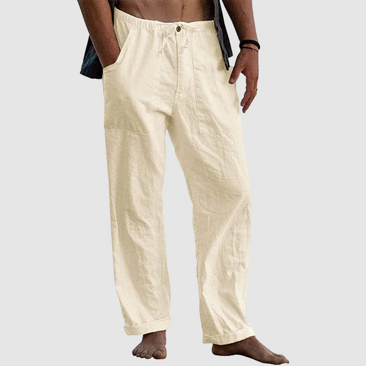 Herren Sommerhose mit Elastischem Bund und Taschen