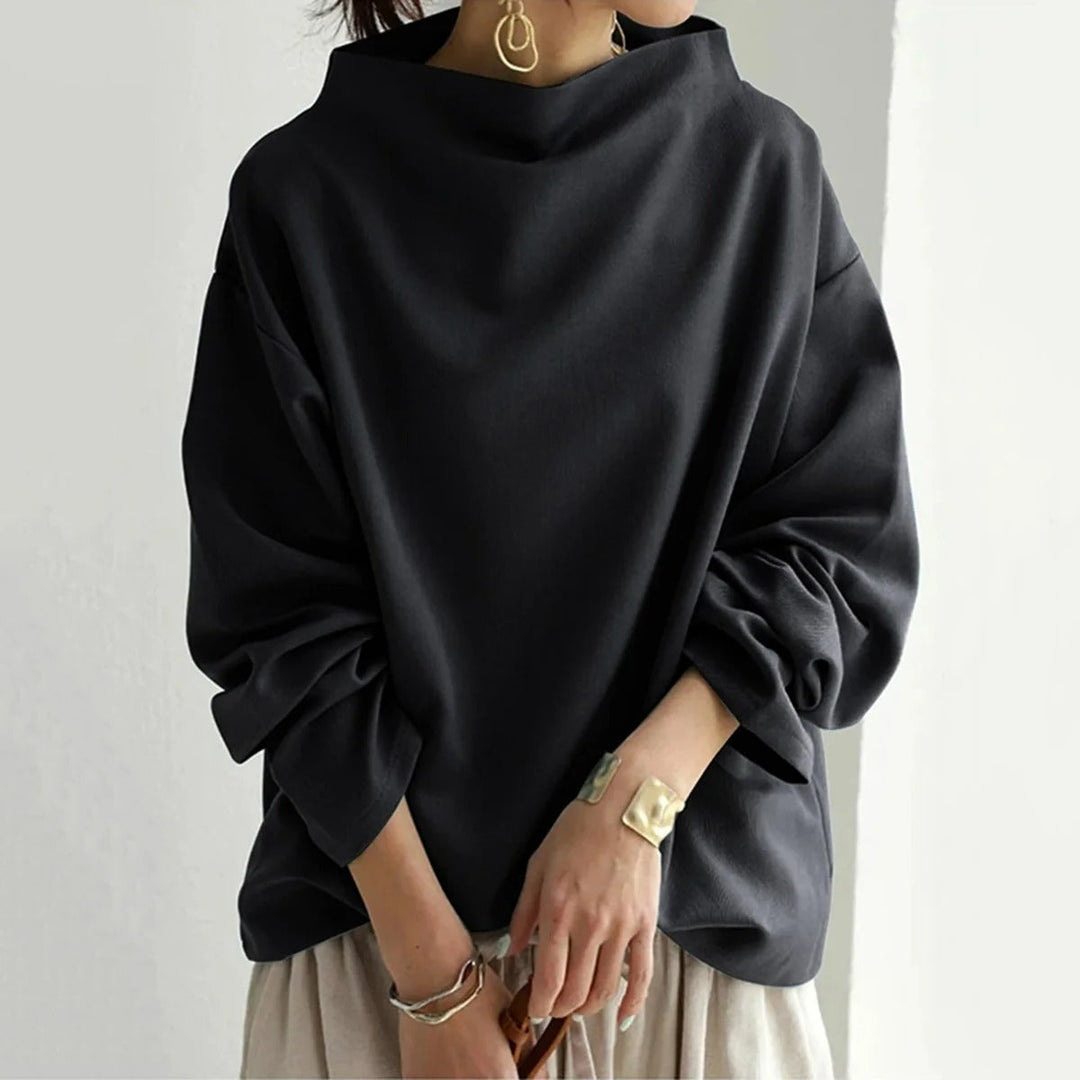 Damen Stilvoller Rollkragenpullover | Schwarz