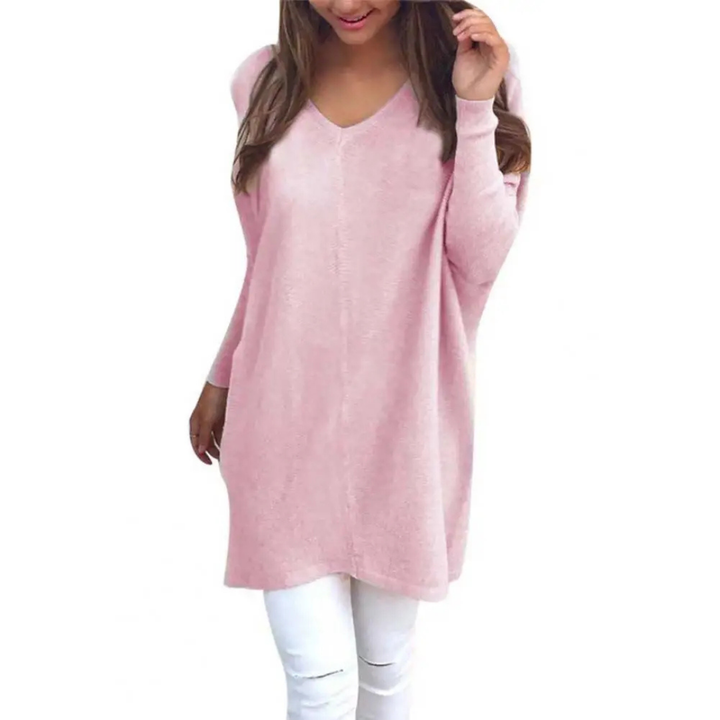 Damen Freizeit Strickpullover Mit V-Ausschnitt | Oversized